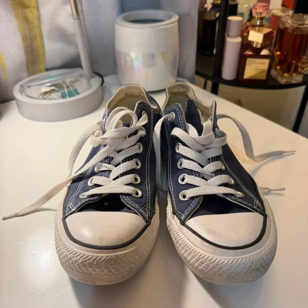 Toms Kids Navy Blue Low-Top Canvas Sneakers